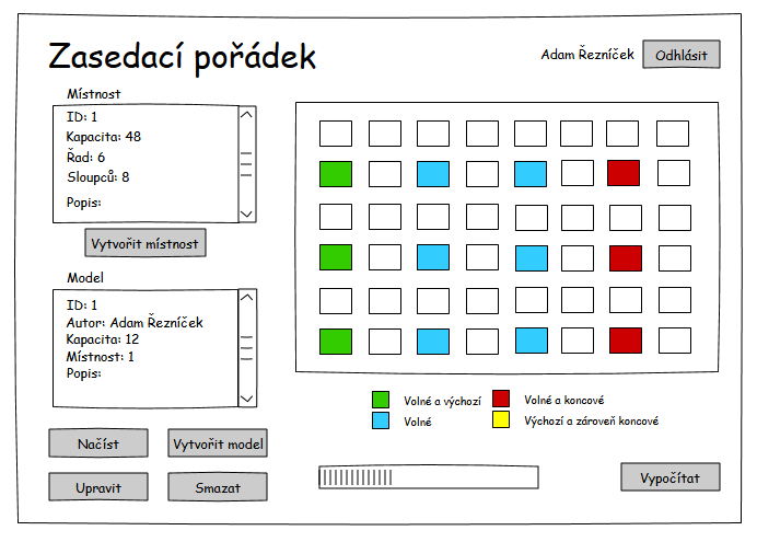 Uživatelské rozhraní aplikace Obrázek - uživatelské rozhraní